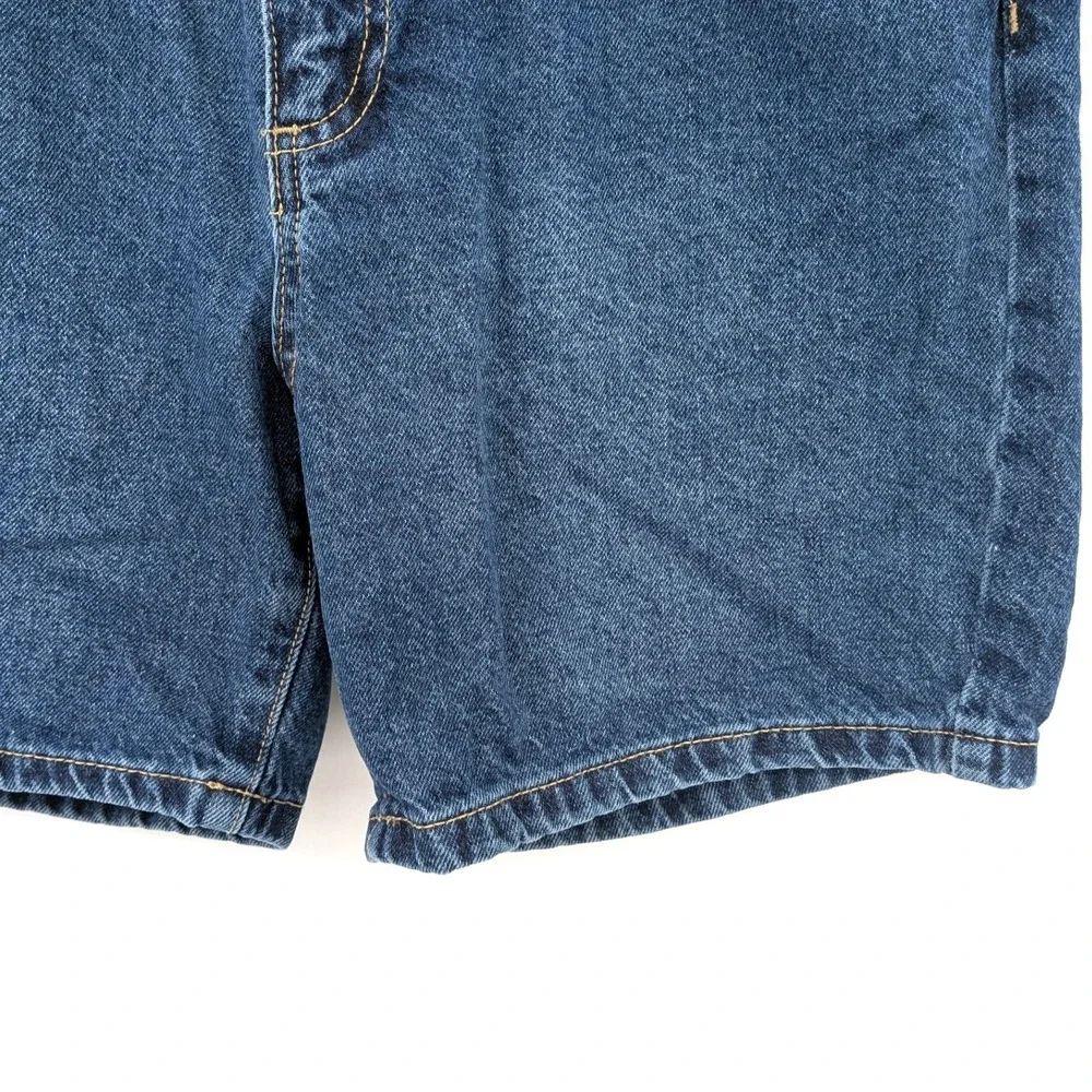 High Straight Denim Bermuda Shorts Classic Blue Casual‎ Summer Size 6